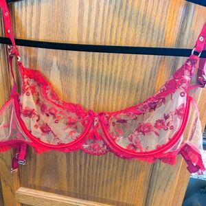 Honey Birdette Frida Bra Red Crimson